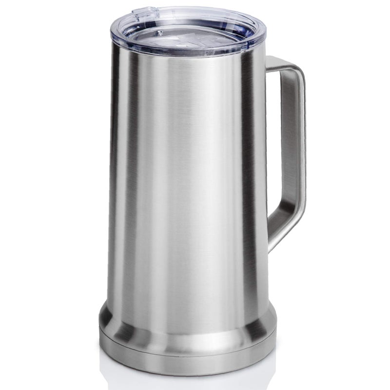 XPAC 22 Ounce Beer Stein with Lid and Handle, Stainless Steel, Vacuum Insulated Stein For Hot Or Cold Beverages - Image 1